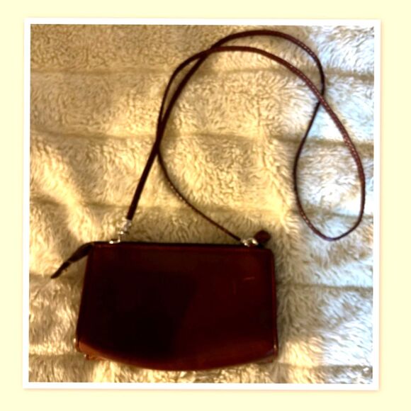 Vintage Brighton Crocodile Embossed Leather Crossbody Wallet - Purse - Picture 2 of 6